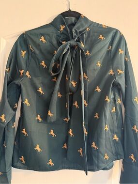 Horses Print Blouse
